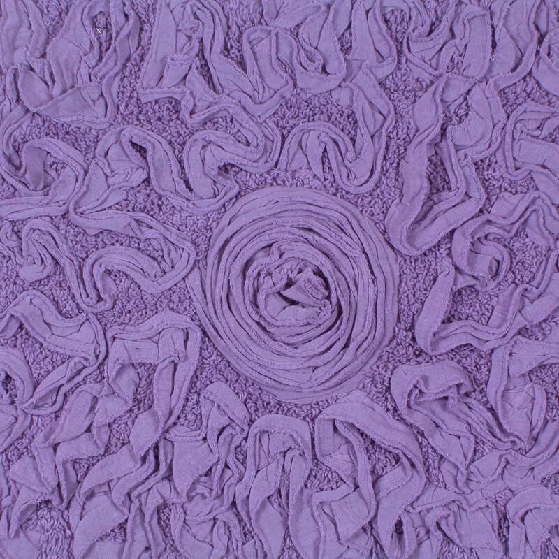 Bell Flower Bathroom Rug, Cotton Soft, Water Absorbent Bath Rug, Non Slip Shower Rug Machine Washable 24"x40" Rectangle