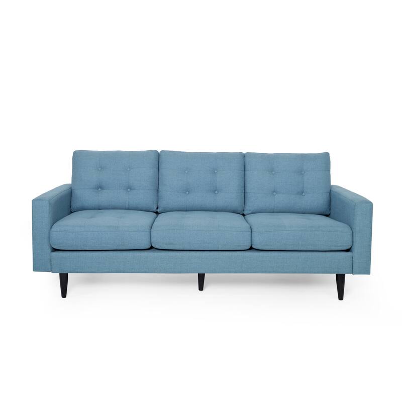 Contemporary Tufted 3-Seater Sofa with Square Arms
