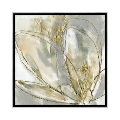 iCanvas "Blooming Gold II" by Jennifer Goldberger Framed