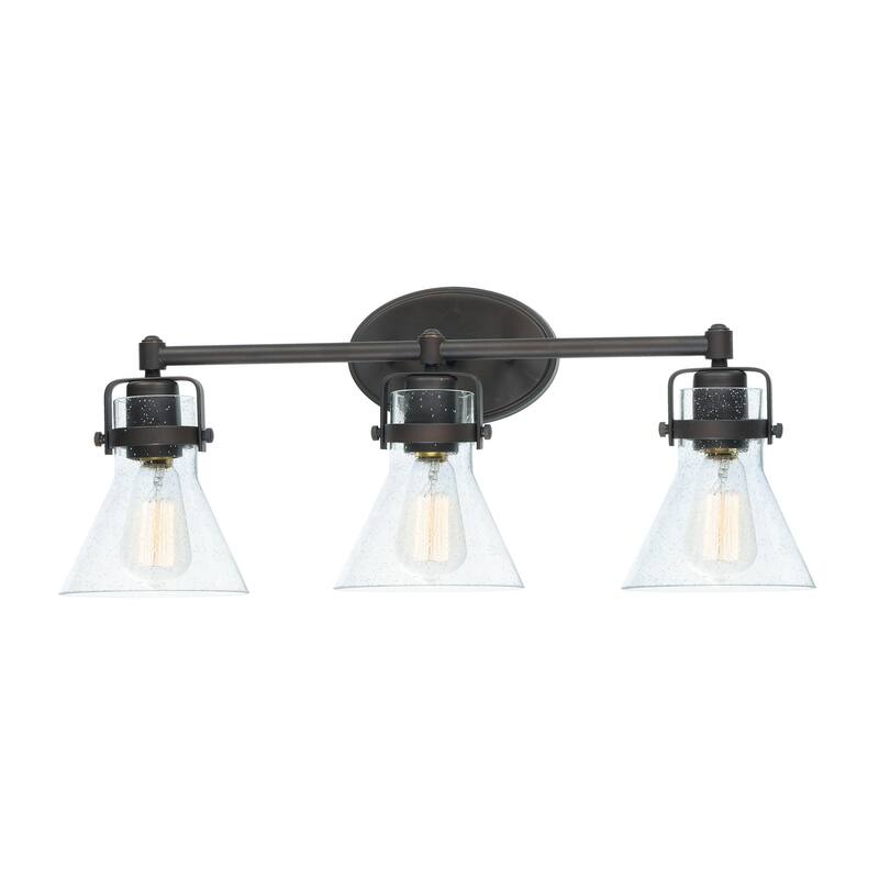 Seafarer 3-Light Bath Vanity With Bulbs - Oil Rubbed bronze