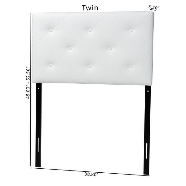 dimension image slide 0 of 2, Taylor & Olive Founders Faux Leather Upholstered Headboard