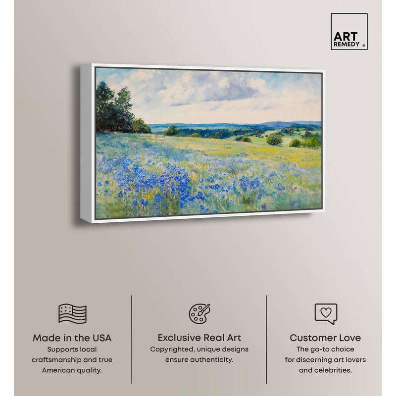 Sky Over Blue Fields Canvas by Art Remedy