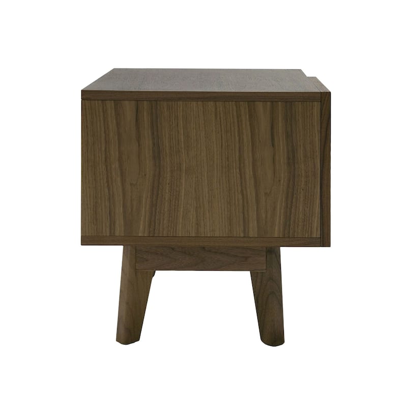 Modrest Abelard Mid-century Walnut Nightstand