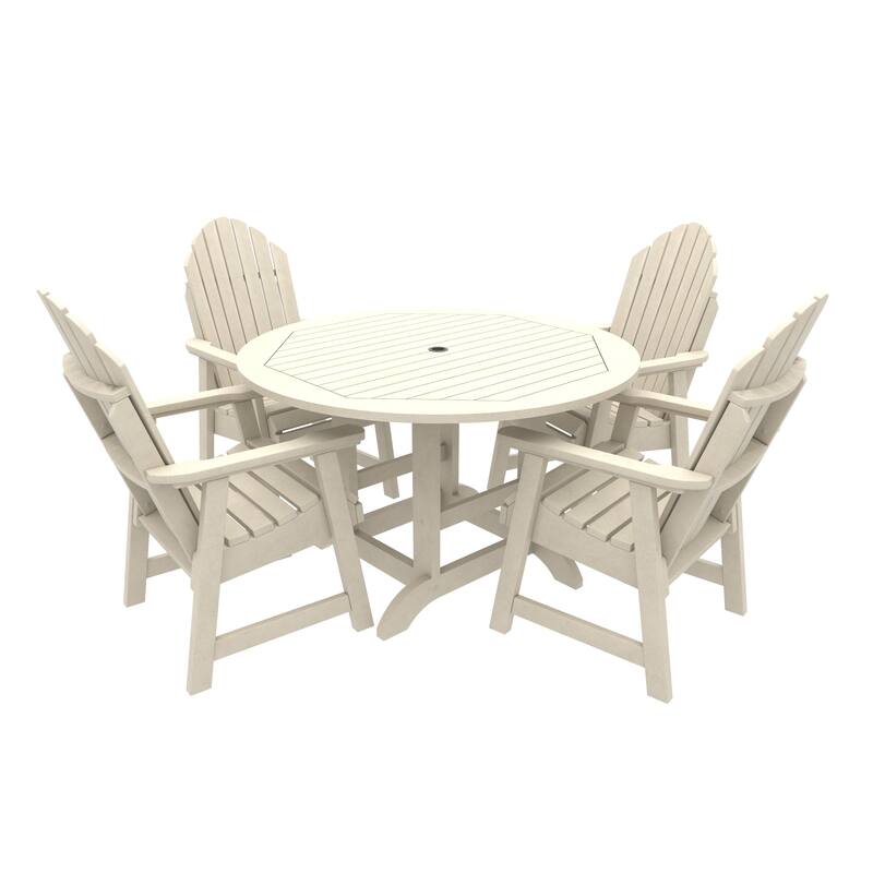HIGHWOOD Commercial Muskoka 5-Piece Adirondack 48" Dining Set - Whitewash