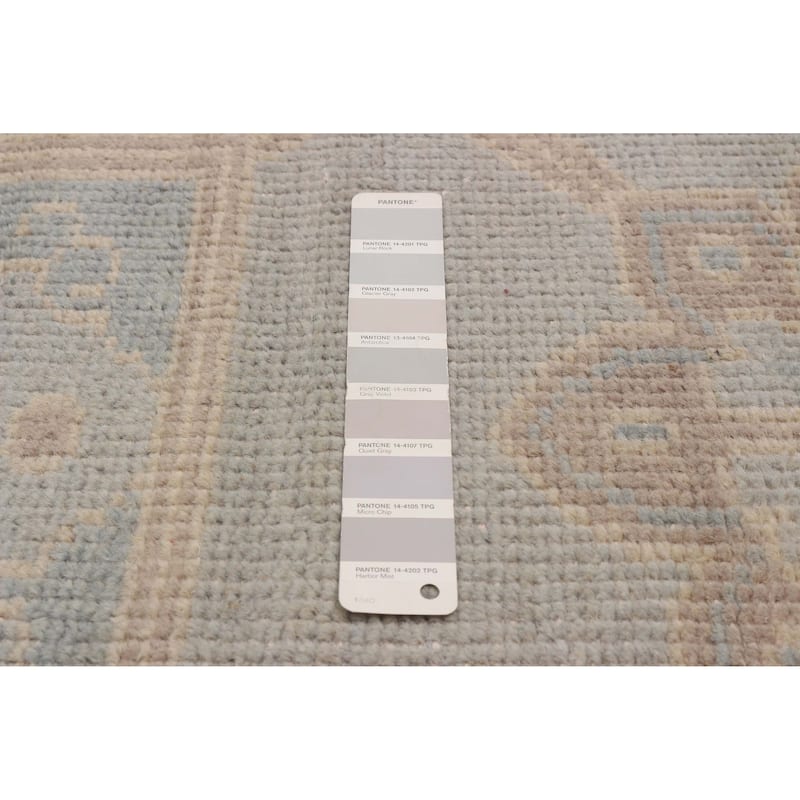 ECARPETGALLERY Hand-knotted Royal Oushak Grey Wool Rug - 6'3 x 8'11