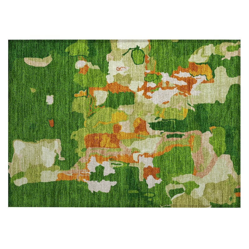 Machine Washable Indoor/ Outdoor Abstract Glam Chantille Rug