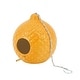 preview thumbnail 9 of 14, Ceramic 8-Inch Round Quilted Birdhouse Orange