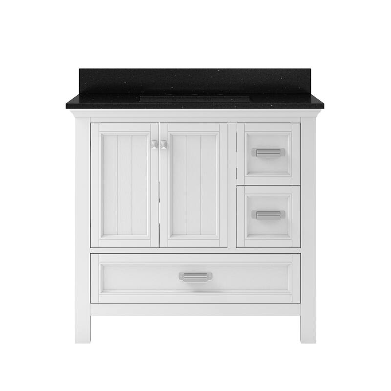 CRAFT + MAIN BAVT3722D-QBG Brantley 36" Free Standing Single Basin - White