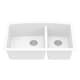 preview thumbnail 1 of 14, Karran Undermount Quartz Double Bowl Kitchen Sink White