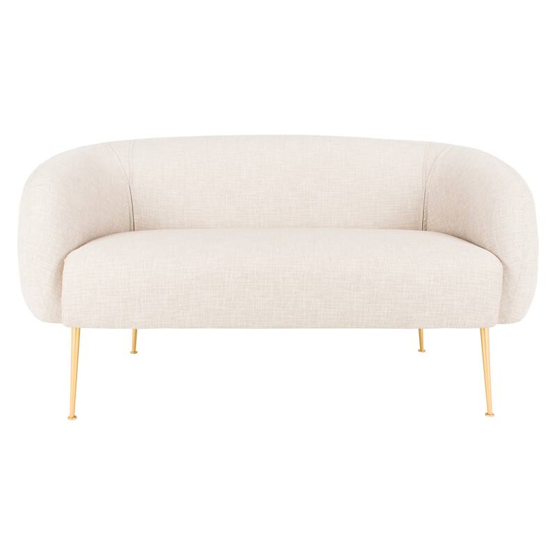 SAFAVIEH Couture Bruneta Stone Polyester Blend Loveseat - 55Wx30Dx29H