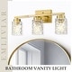 preview thumbnail 13 of 15, 3-Light Vanity Light with Clear Geometric Glass