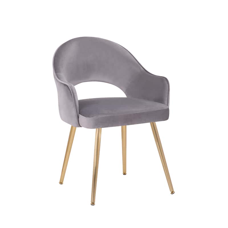 Porthos Home Fifer Velvet Dining Chair - Grey