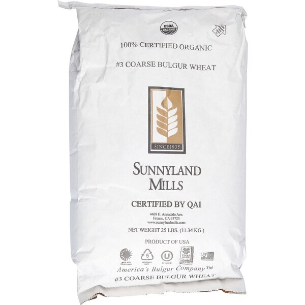 Bulk Grains Bulgur - Organic - Coarse Ground - 25 lbs