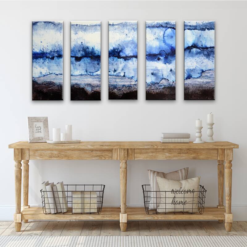 'Glacier' 5 Piece Wrapped Canvas Wall Art Set by Norman Wyatt Jr.