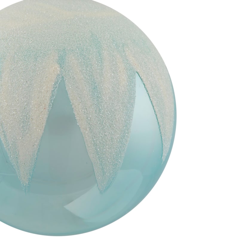 4" Blue and White Glass Ball Christmas Ornaments