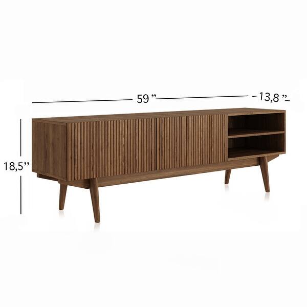 Living Skog Kelly TV Stand Console Fits TV's up to 65 in. with Wood ...