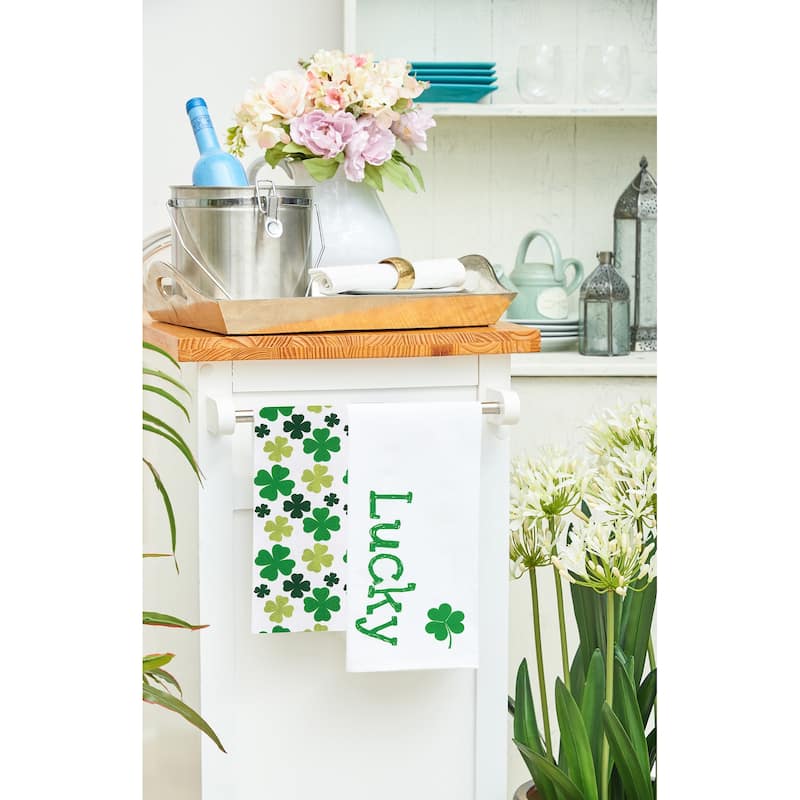 Lucky Clover Kitchen Dishtowels Set of 2
