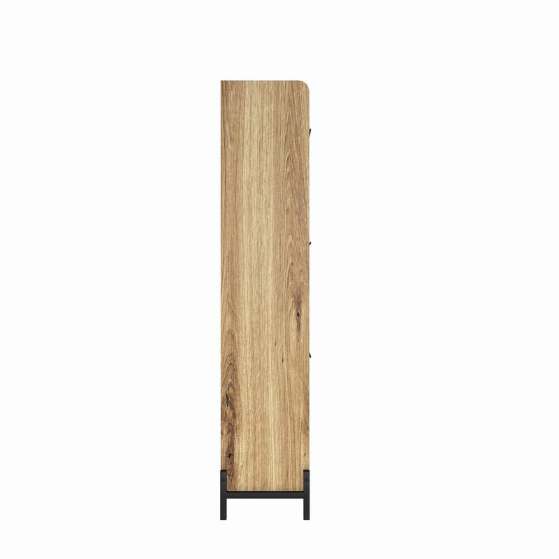 Shoe Cabinet with 3 Flip Drawers and Open Shelves