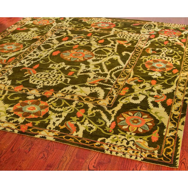 SAFAVIEH Couture Hand-knotted Oushak Azize Traditional Oriental Wool Rug