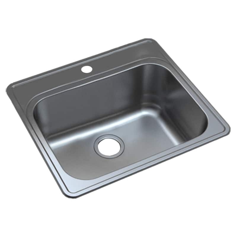 Transolid Meridian Stainless Steel 25-in x 22-in x 12-in Laundry Sink