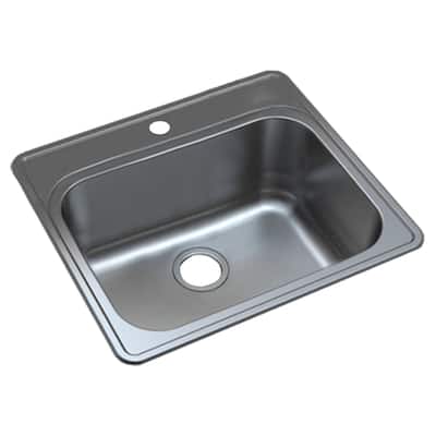 Transolid Meridian Stainless Steel 25-in x 22-in x 12-in Laundry Sink