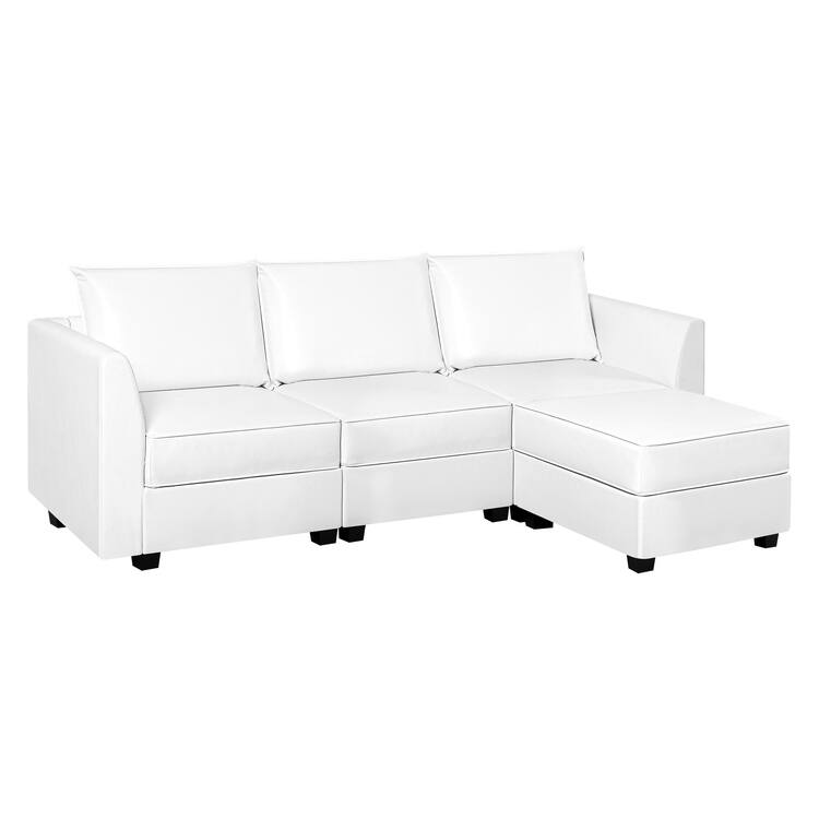 Modern L-Shaped DIY Convertible Modular Sectional Sofa Collection