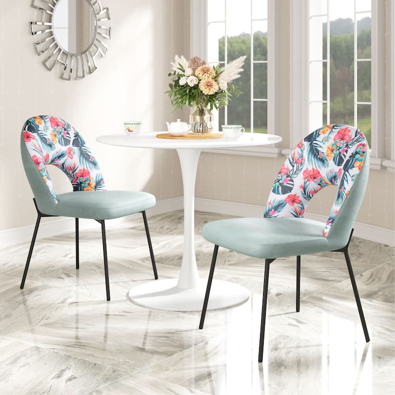 Bethpage Dining Chair Multicolor Print & Green - Multi Print/Green