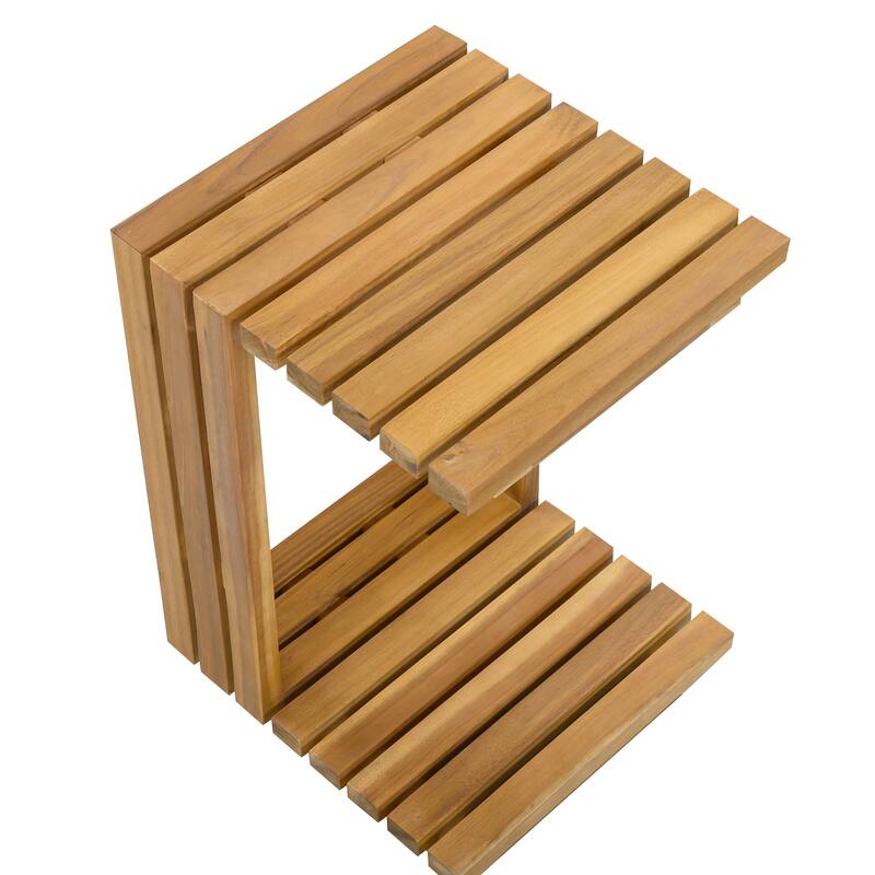 Christopher Knight Home - Outdoor 2-Piece Wood Conversation Set with Cushions and Side Table