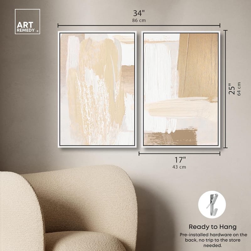 Tactile Textures II Canvas Set of 2 by Art Remedy