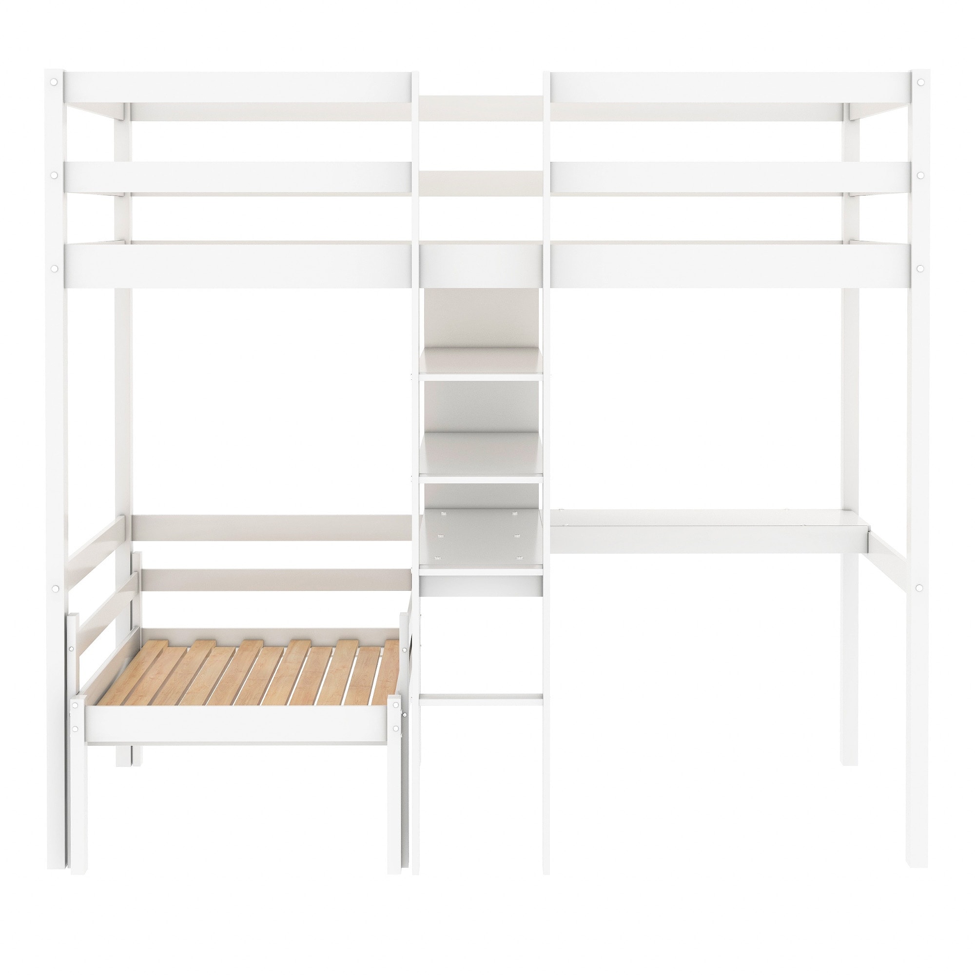 L shaped loft bed with desk online