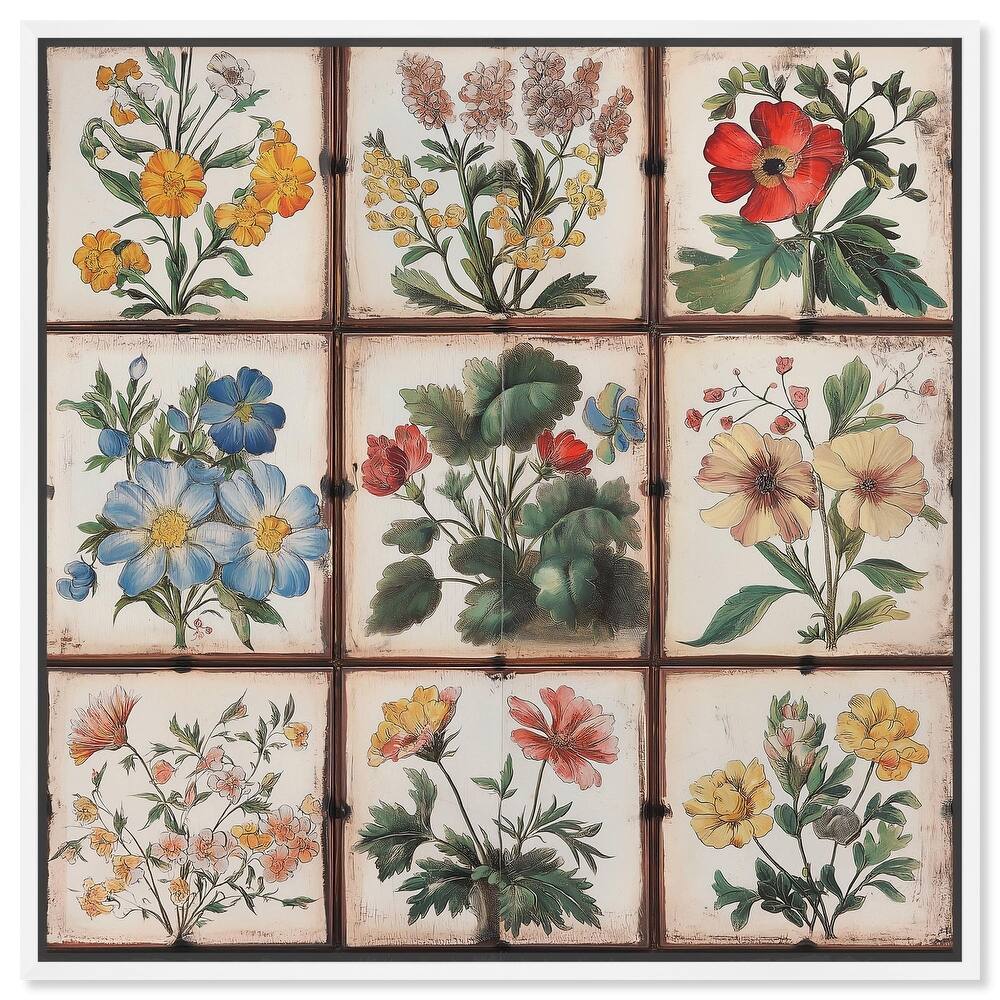 Floral Mosaic Medley Canvas by Art Remedy