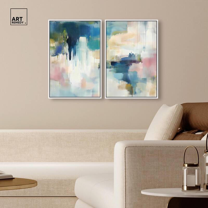 Pale Periwinkle II Canvas Set of 2 by Art Remedy