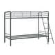 preview thumbnail 9 of 18, Avenue Greene Edison Twin over Twin Metal Bunk Bed Silver