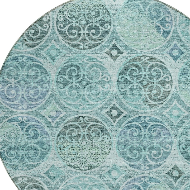 HomeRoots Trellis Transitional Rectangle Outdoor Rug