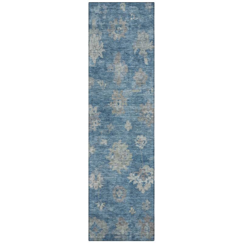 Machine Washable Indoor/ Outdoor Casual Traditional Chantille Rug