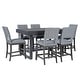 preview thumbnail 7 of 11, Wilson Grey Wooden 7-Piece Counter Height Dining Set
