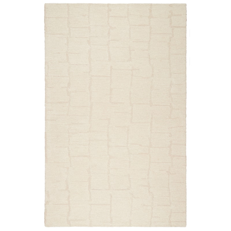 Terra by Obeetee Shadows Boxes Ivory Rug - Lavender/Ivory - 8'9" x 11'9"