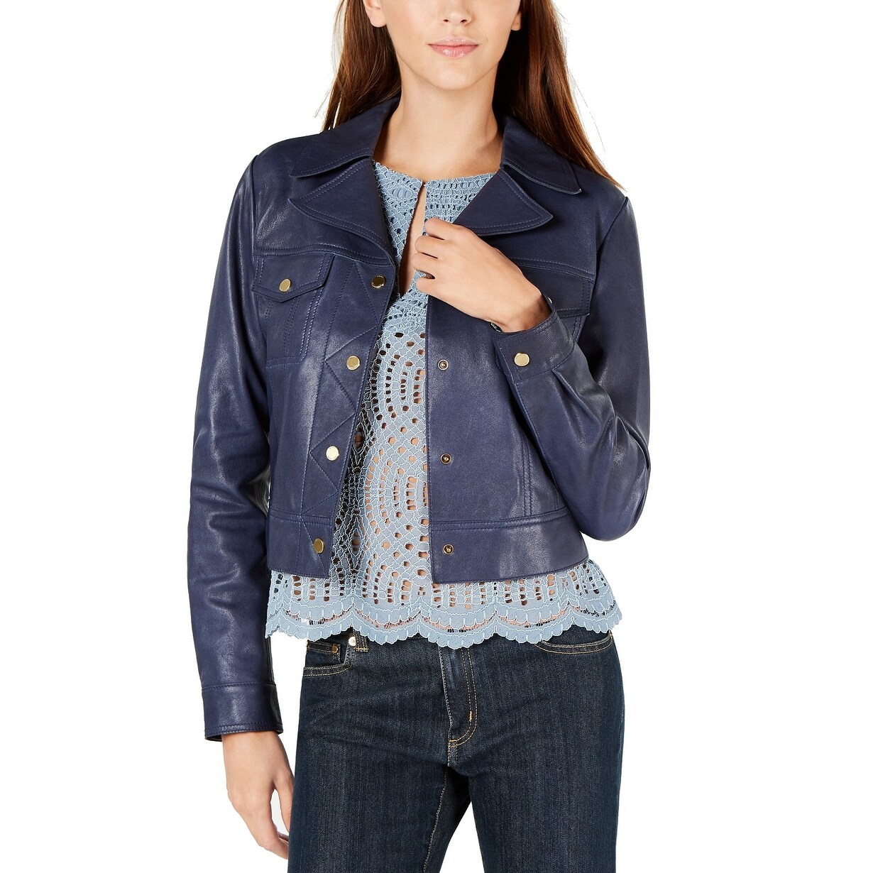 michael kors jacket womens navy