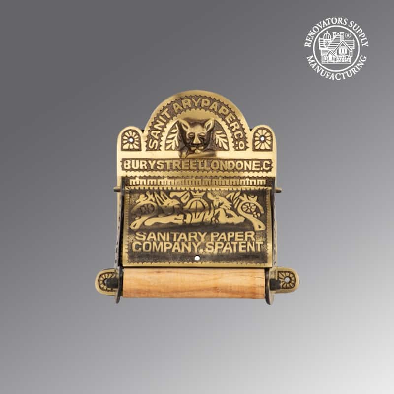 Toilet Tissue Paper Holder 6.9" Antique Brass Wall Mount Victorian Bathroom Toilet Sanitary Paper Roll Holder