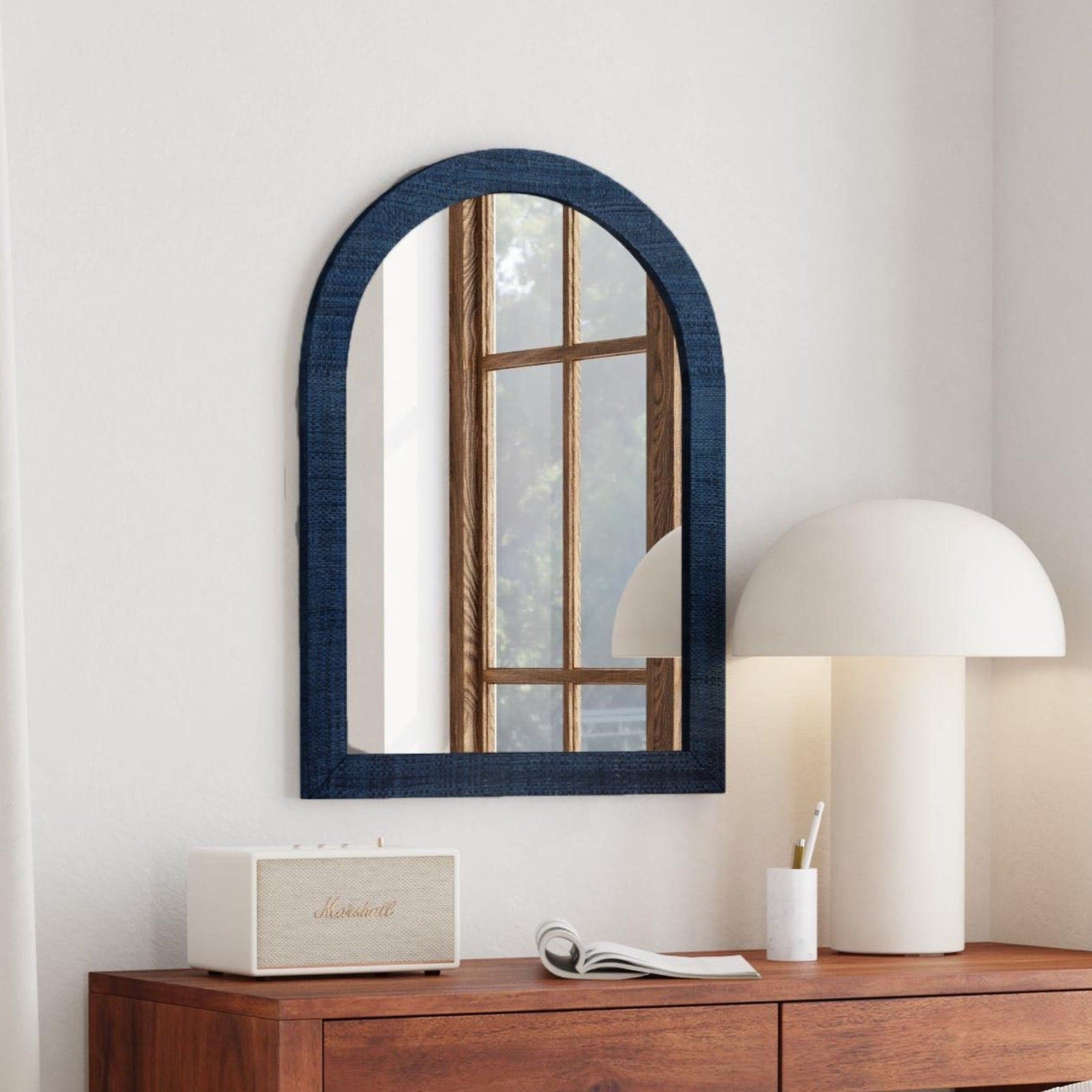 Gia Raffia Arched Mirror by East at Main