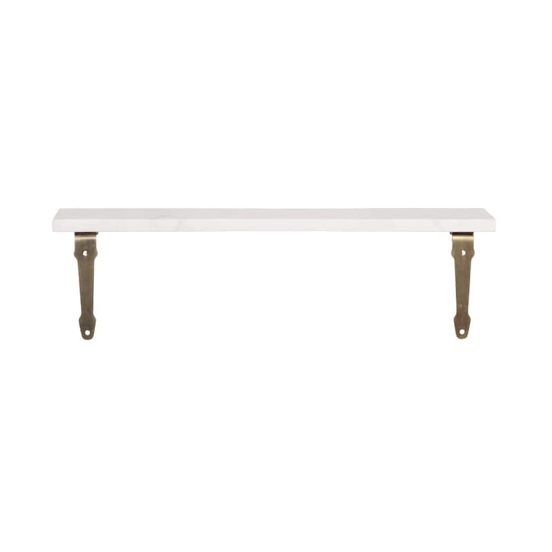 Kate and Laurel Hatley Marble Wall Shelf - 20"