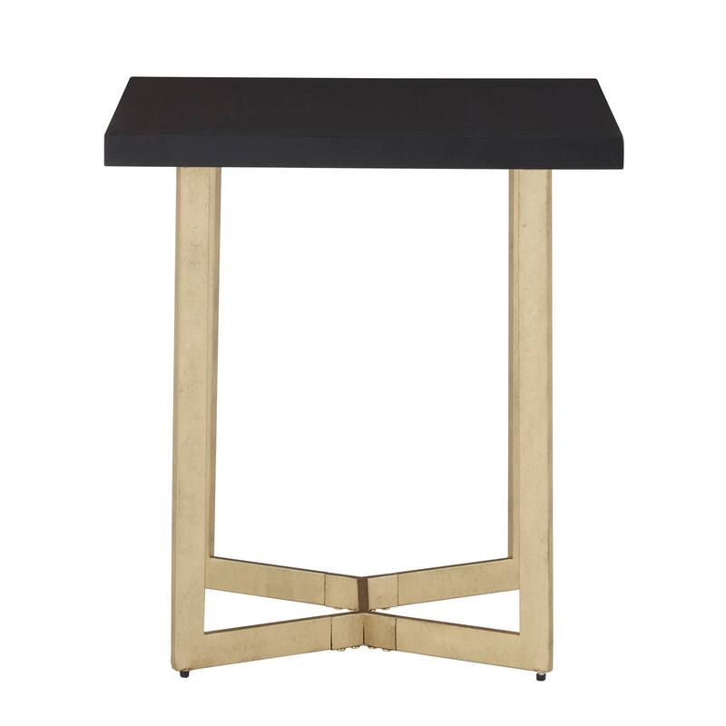 Cheyenne Black and Gold Metal Base Table Set by iNSPIRE Q Modern