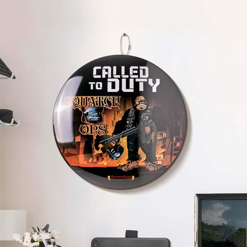 American Art Decor Round Dome Metal Sign - 15" x 15" - Cod Sasquatch Metal Sign