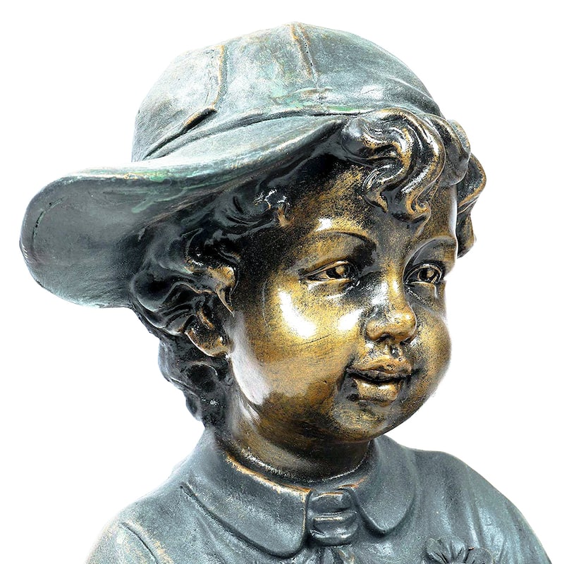 Boy and Girl Reading Together Statue