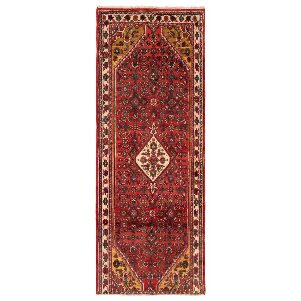 ECARPETGALLERY Hand-knotted Andelz Red Wool Rug - 3'5 x 9'7
