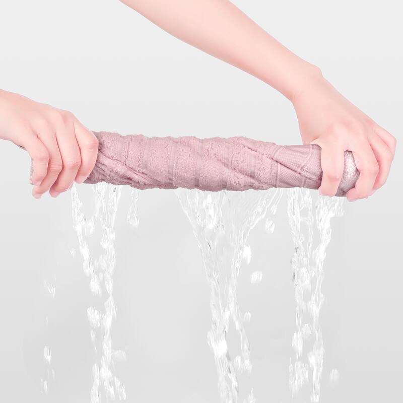 Striped 12 Pack Washcloths, Pure Cotton Face Towels, Comfort Towels for Bathroom, Hotel, Spa 14"x14"