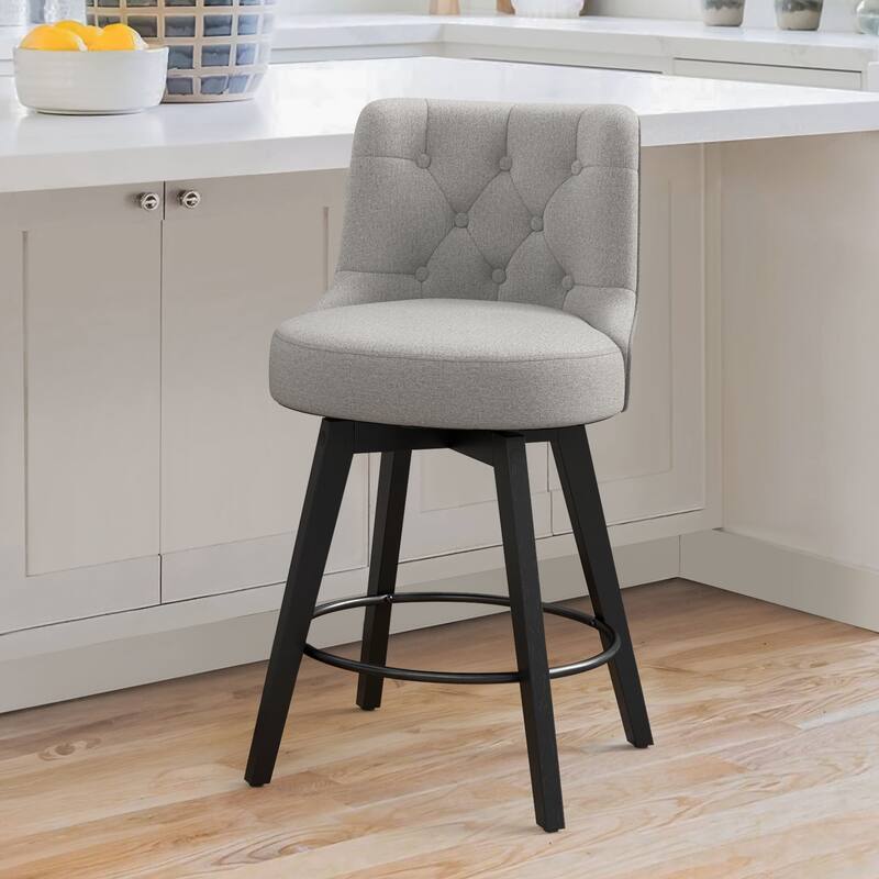 LUE BONA 26" Counter Height Bar Stools Swivel Bar stool for Kitchen Island - 26" H