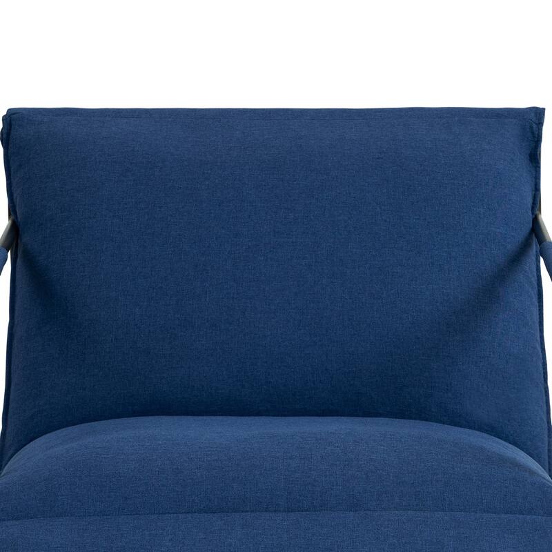 Fabric Armchair Metal Framed Sling Accent Chair