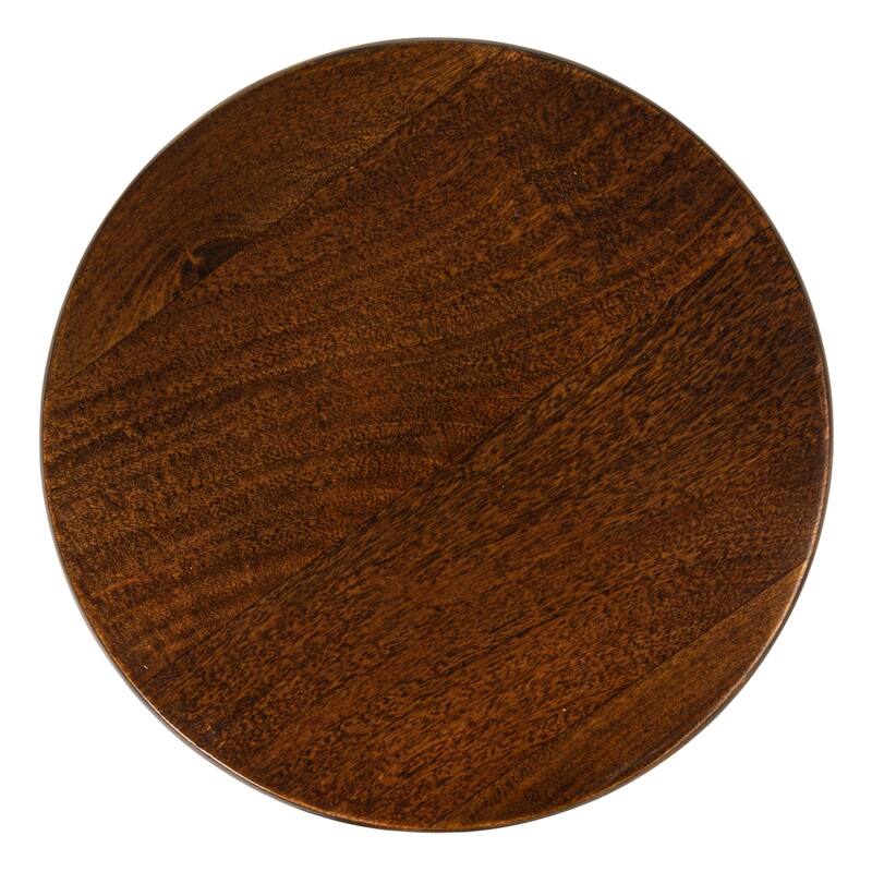 Wyatt Semi-Sphere Mango Wood Accent Table with Solid Legs