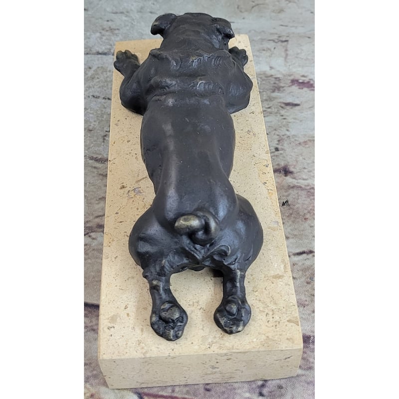 Art Deco English Imitative BullImitative dog Imitative Dog 100 Percent Solid Bronze Sculpture Statue Home Decor